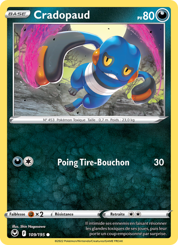 Cradopaud 109 — Tempête Argentée (French Pokémon TCG card)