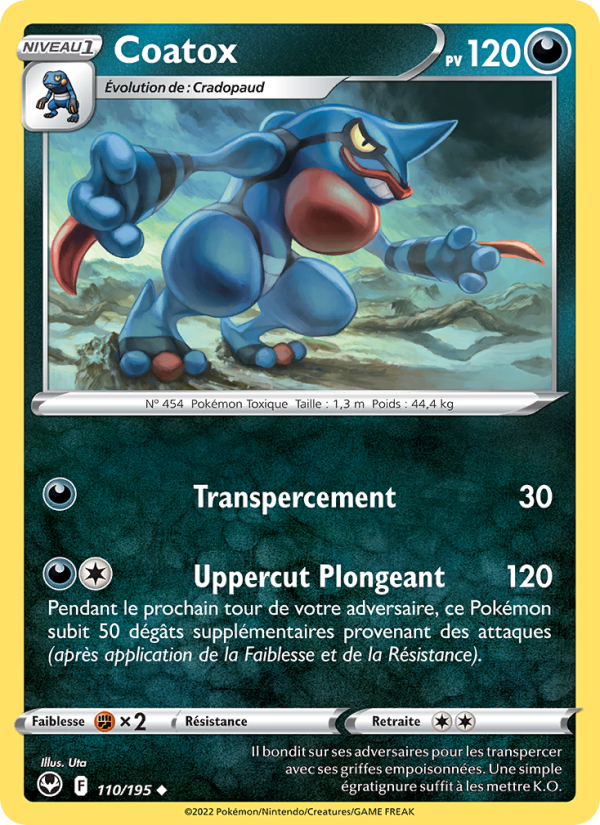Coatox 110 — Tempête Argentée (French Pokémon TCG card)