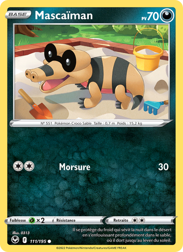 Mascaïman 111 — Tempête Argentée (French Pokémon TCG card)