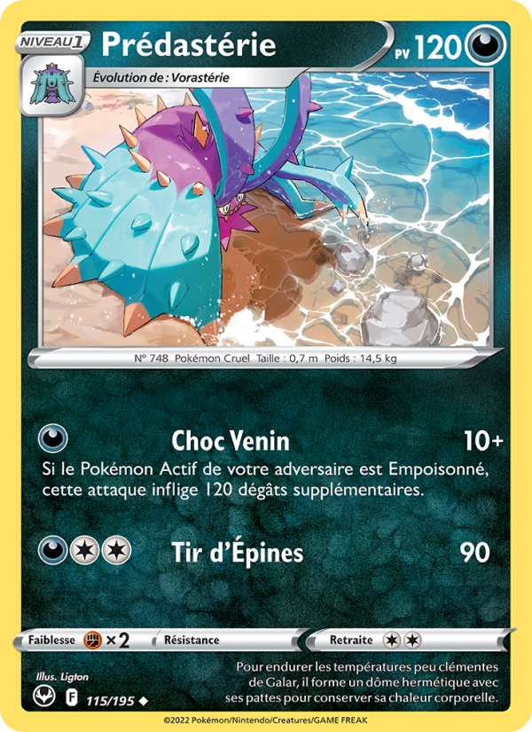Prédastérie 115 — Tempête Argentée (French Pokémon TCG card)