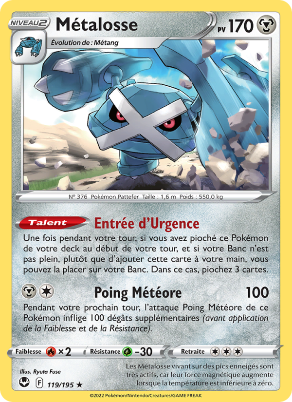 Métalosse 119 — Tempête Argentée (French Pokémon TCG card)