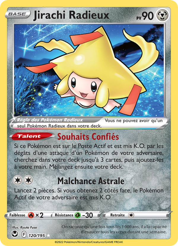 Jirachi Radieux 120 — Tempête Argentée (French Pokémon TCG card)