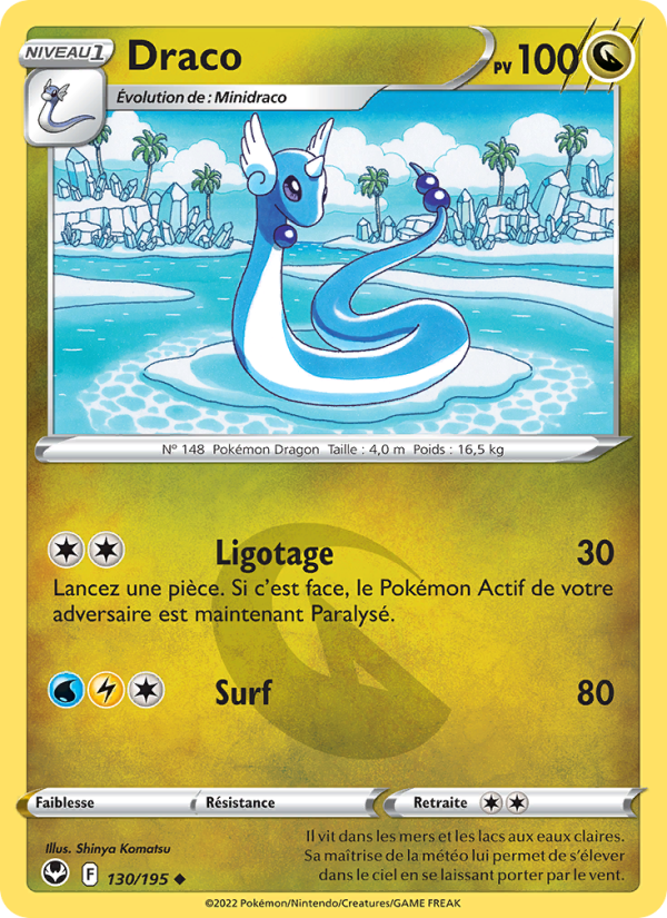 Draco 130 — Tempête Argentée (French Pokémon TCG card)