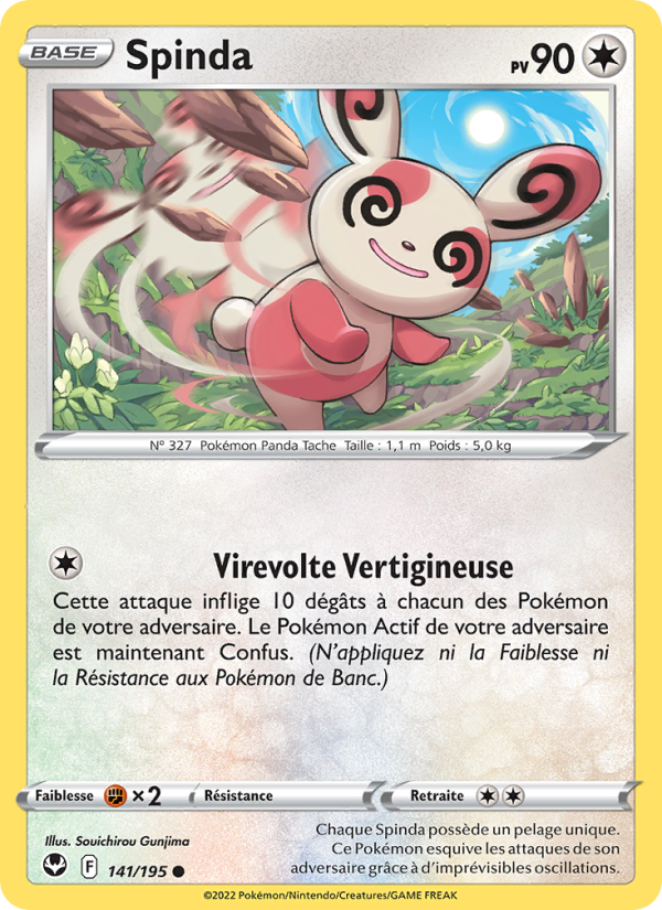 Spinda 141 — Tempête Argentée (French Pokémon TCG card)