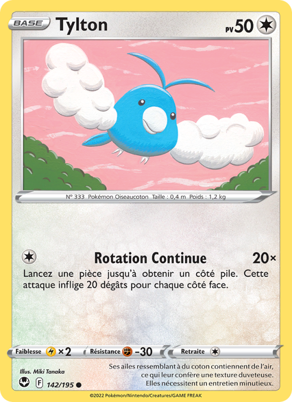 Tylton 142 — Tempête Argentée (French Pokémon TCG card)