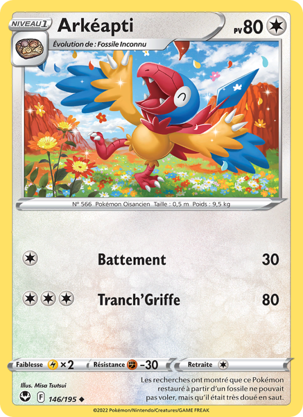 Arkéapti 146 — Tempête Argentée (French Pokémon TCG card)