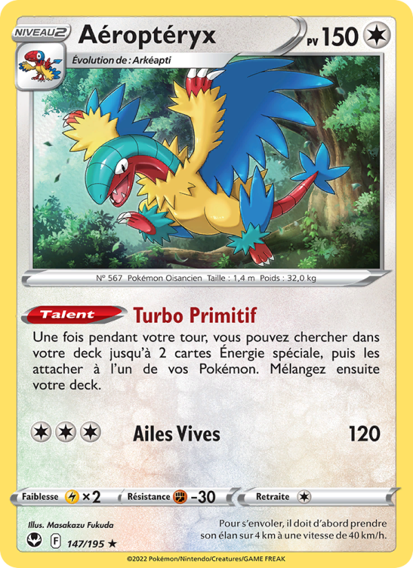 Aéroptéryx 147 — Tempête Argentée (French Pokémon TCG card)