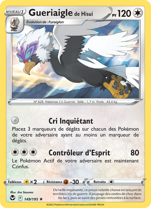Gueriaigle de Hisui 149 — Tempête Argentée (French Pokémon TCG card)