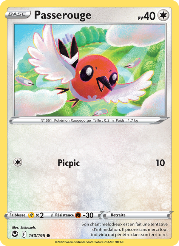 Passerouge 150 — Tempête Argentée (French Pokémon TCG card)