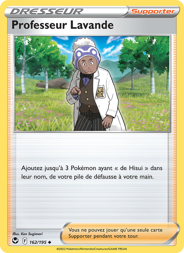 Professeur Lavande 162 — Tempête Argentée (French Pokémon TCG card)