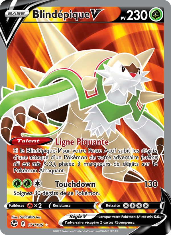 Blindépique V 171 — Tempête Argentée (French Pokémon TCG card)