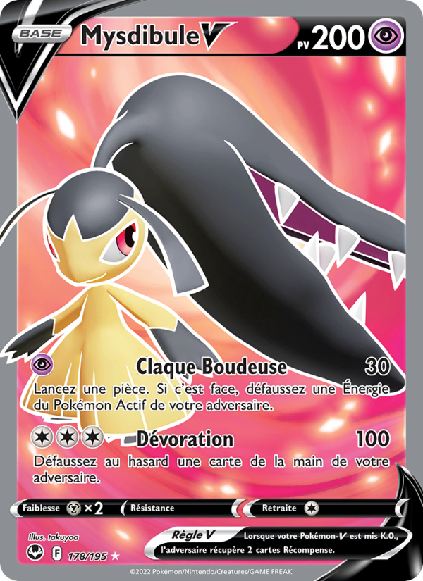 Mysdibule V 178 — Tempête Argentée (French Pokémon TCG card)