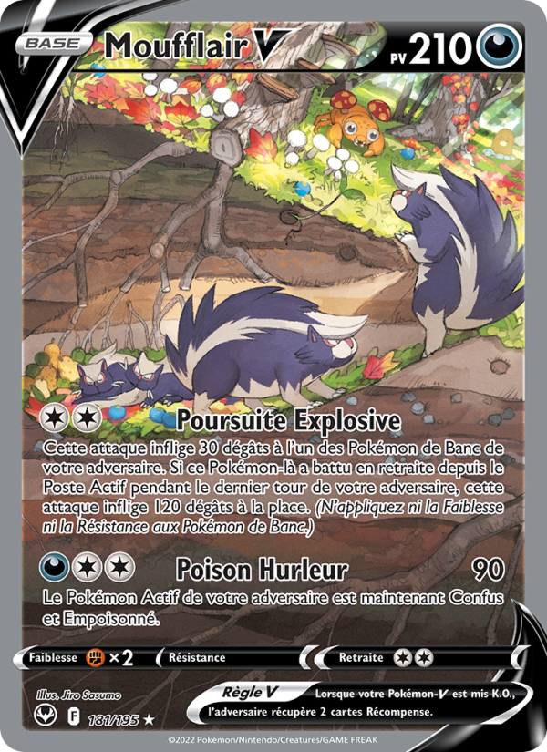 Moufflair V 181 — Tempête Argentée (French Pokémon TCG card)