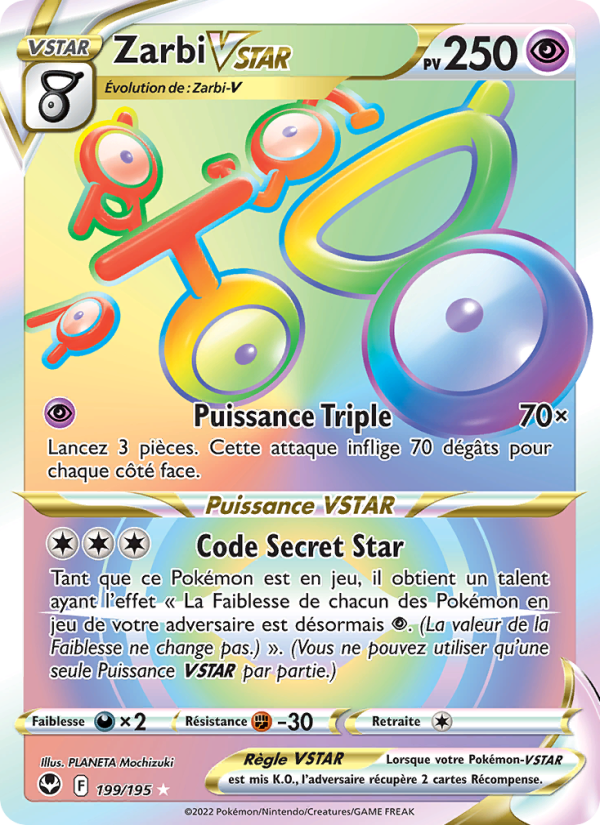 Zarbi VSTAR 199 — Tempête Argentée (French Pokémon TCG card)