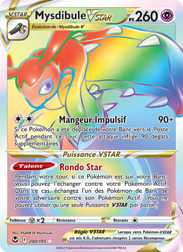 Mysdibule VSTAR 200 — Tempête Argentée (French Pokémon TCG card)