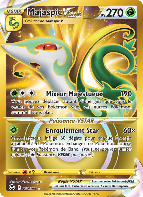 Majaspic VSTAR 210 — Tempête Argentée (French Pokémon TCG card)
