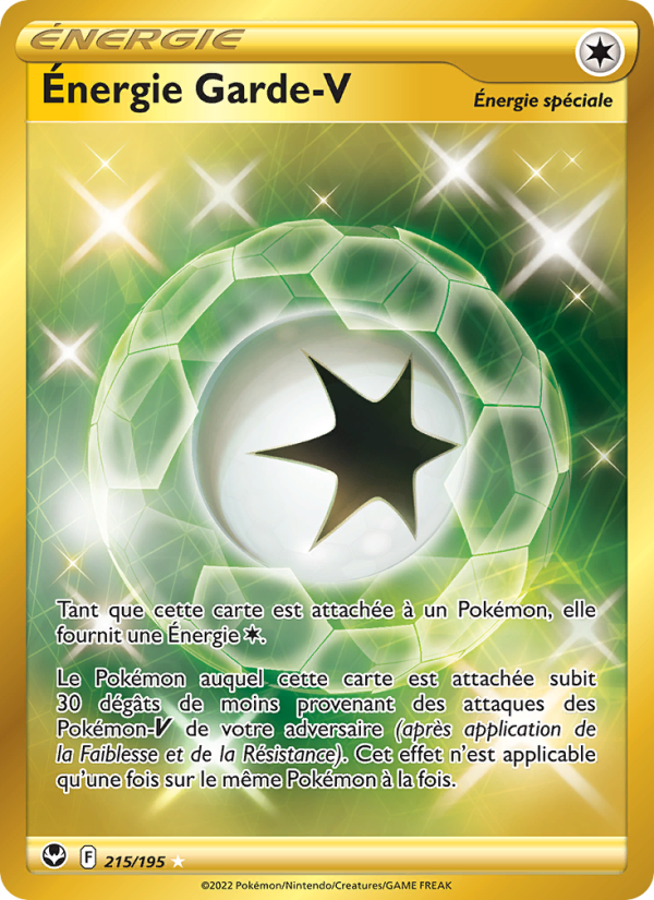 Énergie Garde V 215 — Tempête Argentée (French Pokémon TCG card)