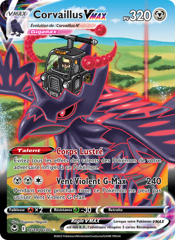 Corvaillus VMAX TG19 — Tempête Argentée (French Pokémon TCG card)