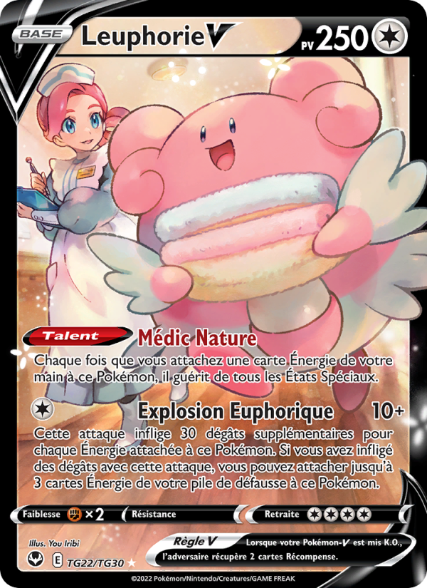 Leuphorie V TG22 — Tempête Argentée (French Pokémon TCG card)