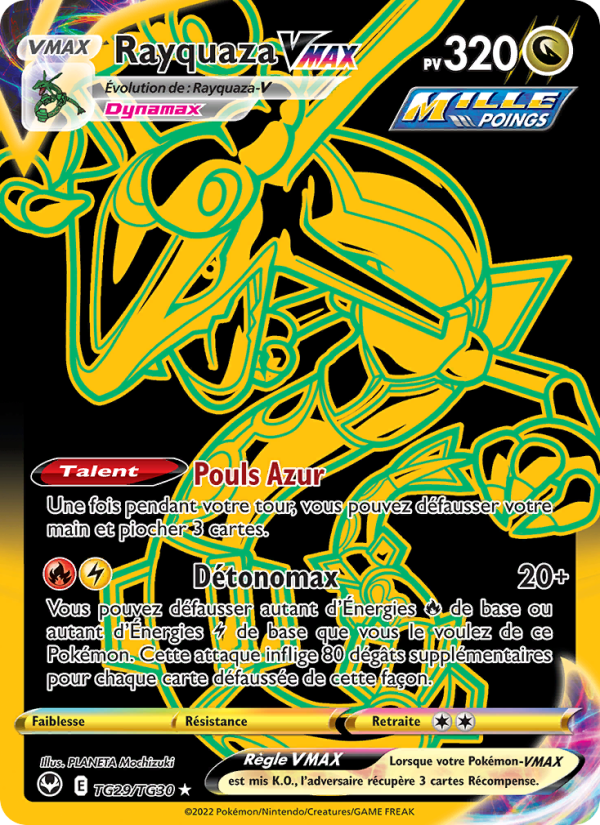 Rayquaza VMAX TG29 — Tempête Argentée (French Pokémon TCG card)