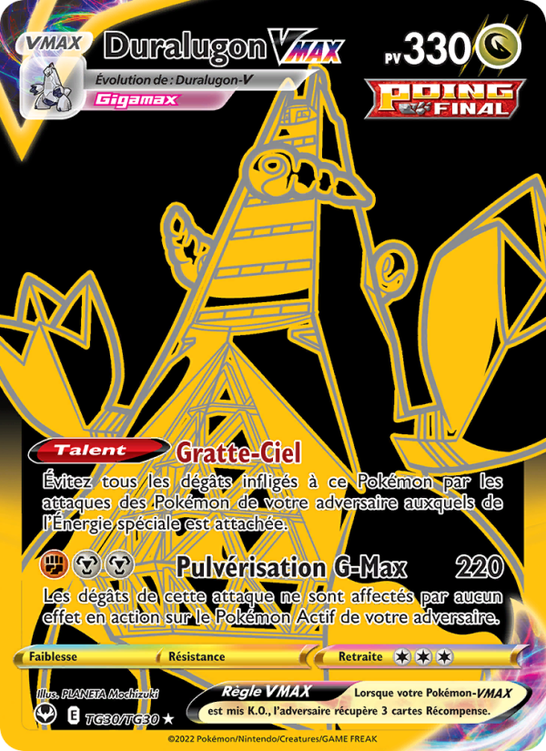 Duralugon VMAX TG30 — Tempête Argentée (French Pokémon TCG card)