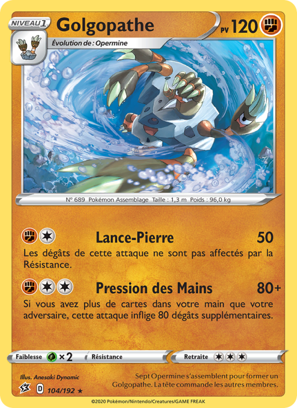 Golgopathe 104 — Clash des Rebelles (French Pokémon TCG card)