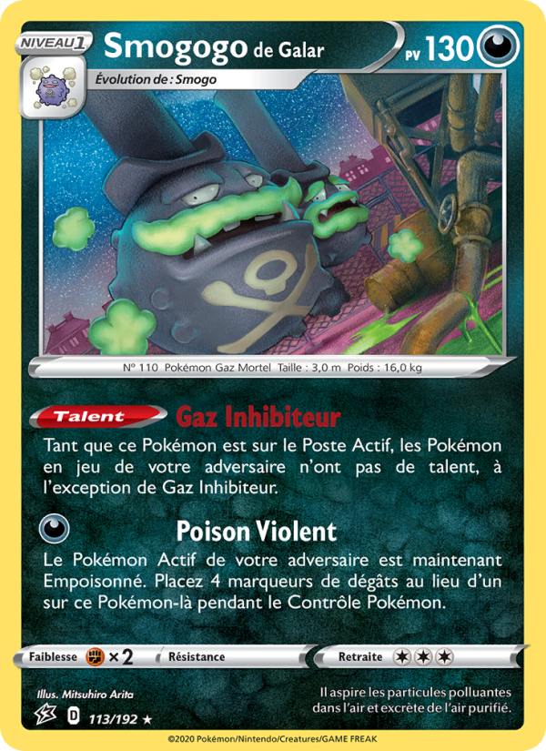 Smogogo de Galar 113 — Clash des Rebelles (French Pokémon TCG card)