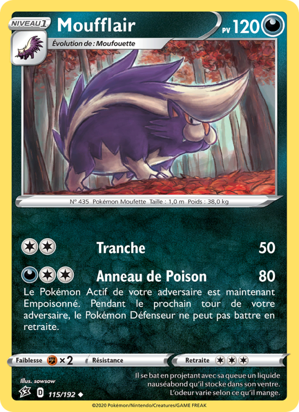 Moufflair 115 — Clash des Rebelles (French Pokémon TCG card)