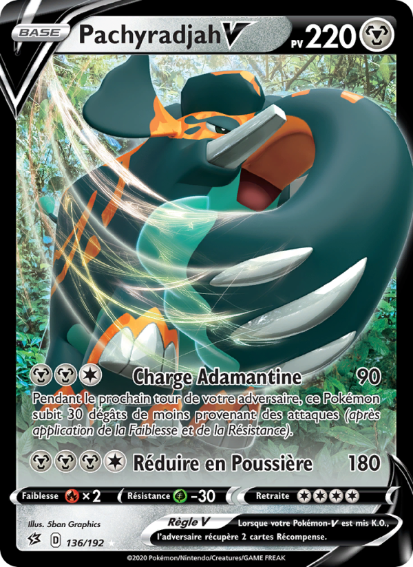 Pachyradjah V 136 — Clash des Rebelles (French Pokémon TCG card)