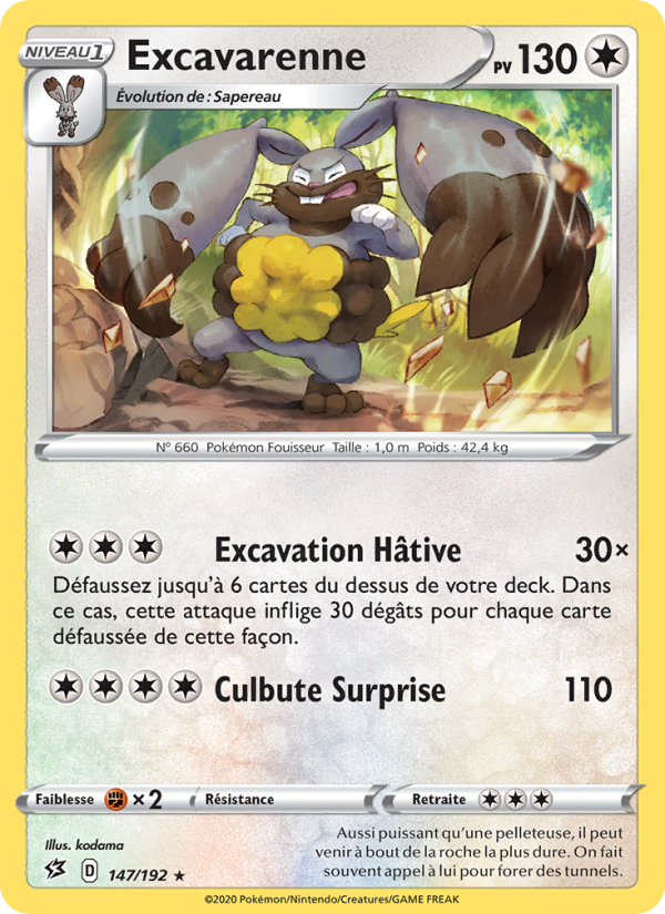 Excavarenne 147 — Clash des Rebelles (French Pokémon TCG card)