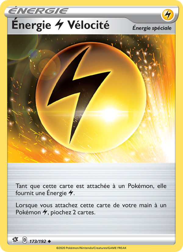 Énergie Lightning Vélocité 173 — Clash des Rebelles (French Pokémon TCG card)