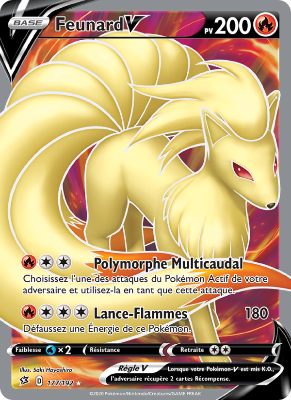 Feunard V 177 — Clash des Rebelles (French Pokémon TCG card)