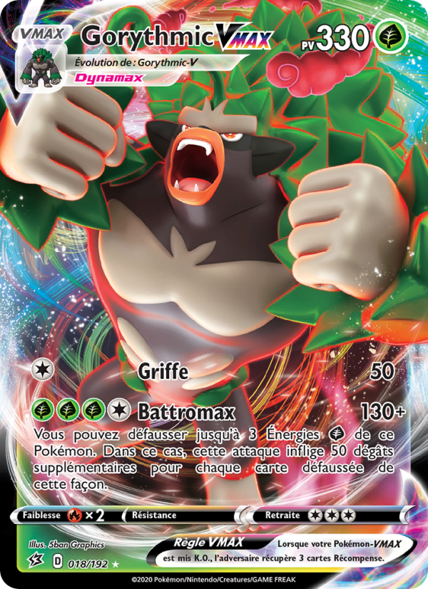 Gorythmic VMAX 18 — Clash des Rebelles (French Pokémon TCG card)