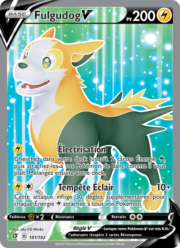 Fulgudog V 181 — Clash des Rebelles (French Pokémon TCG card)