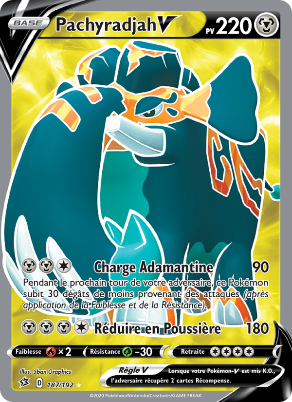 Pachyradjah V 187 — Clash des Rebelles (French Pokémon TCG card)