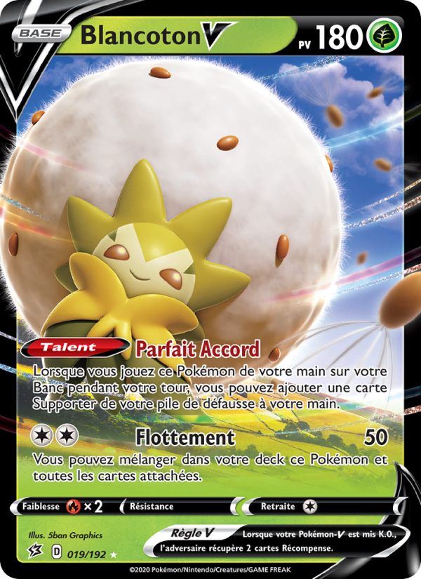Blancoton V 19 — Clash des Rebelles (French Pokémon TCG card)
