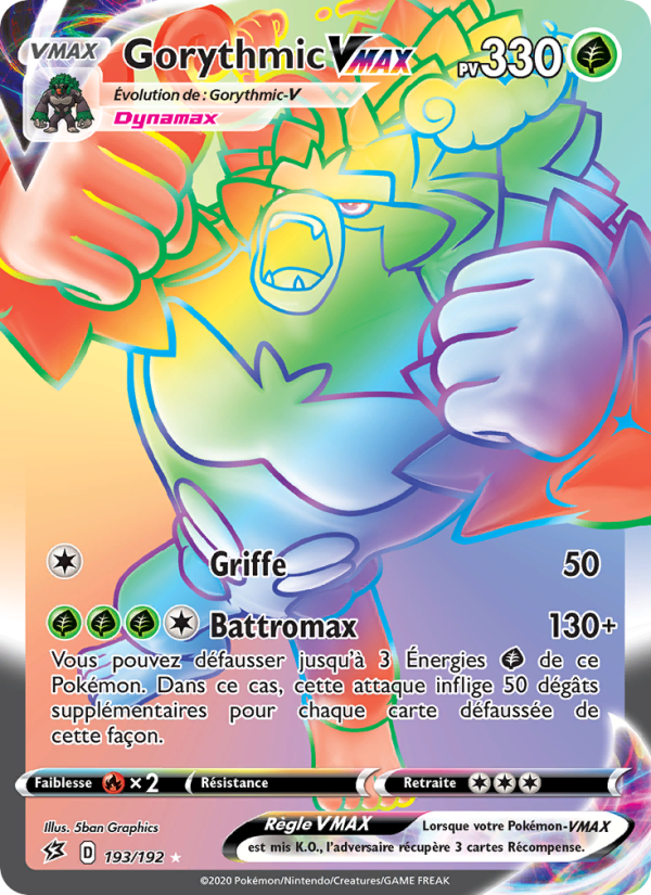 Gorythmic VMAX 193 — Clash des Rebelles (French Pokémon TCG card)