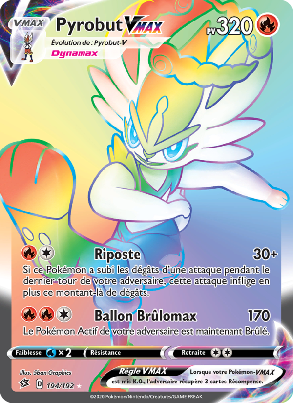 Pyrobut VMAX 194 — Clash des Rebelles (French Pokémon TCG card)