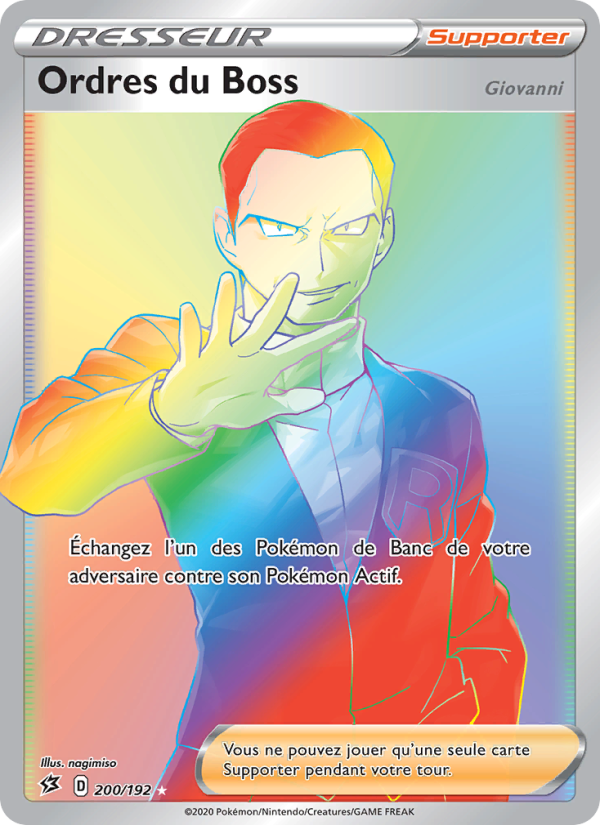 Ordres du Boss (Giovanni) 200 — Clash des Rebelles (French Pokémon TCG card)