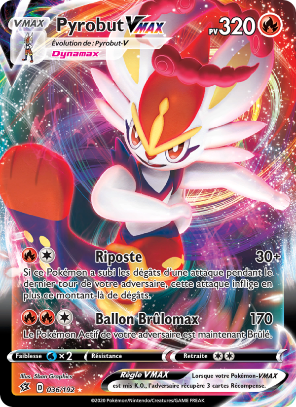 Pyrobut VMAX 36 — Clash des Rebelles (French Pokémon TCG card)