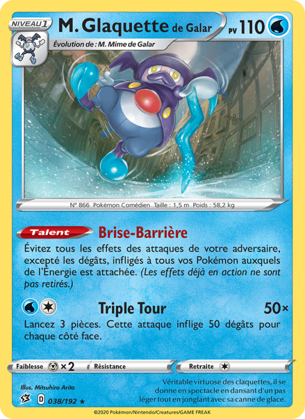 M. Glaquette de Galar 38 — Clash des Rebelles (French Pokémon TCG card)