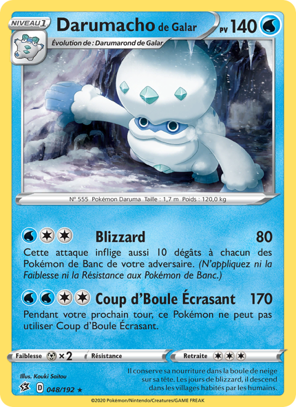 Darumacho de Galar 48 — Clash des Rebelles (French Pokémon TCG card)