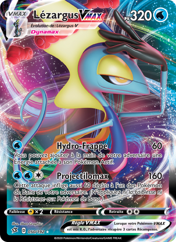 Lézargus VMAX 50 — Clash des Rebelles (French Pokémon TCG card)