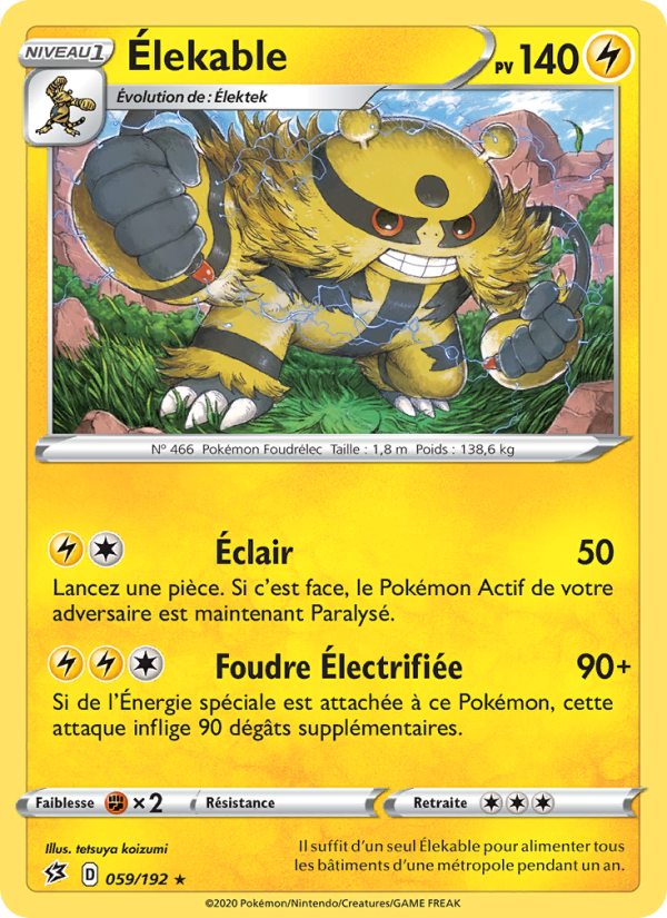 Élekable 59 — Clash des Rebelles (French Pokémon TCG card)