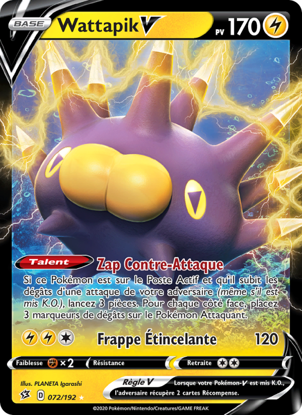 Wattapik V 72 — Clash des Rebelles (French Pokémon TCG card)