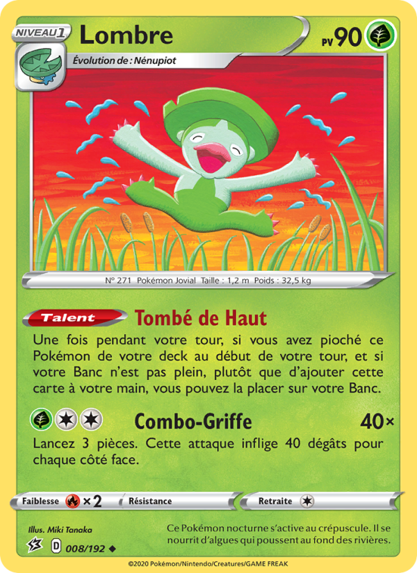 Lombre 8 — Clash des Rebelles (French Pokémon TCG card)