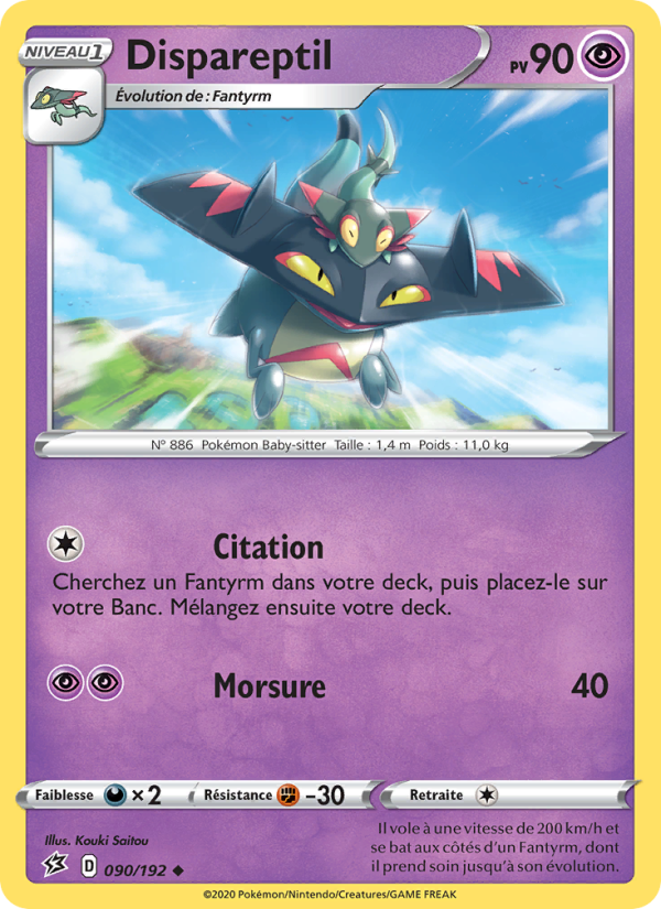 Dispareptil 90 — Clash des Rebelles (French Pokémon TCG card)