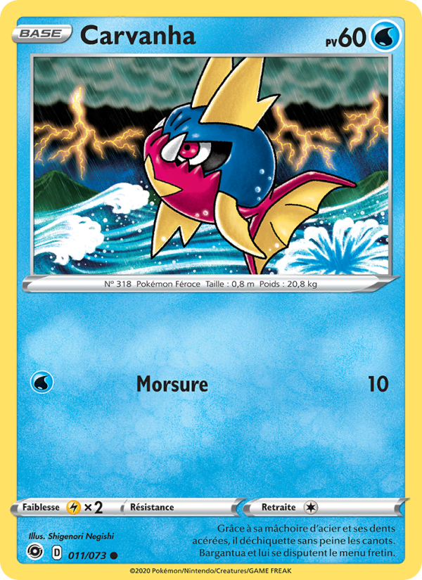 Carvanha 11 — La Voie du Maître (French Pokémon TCG card)