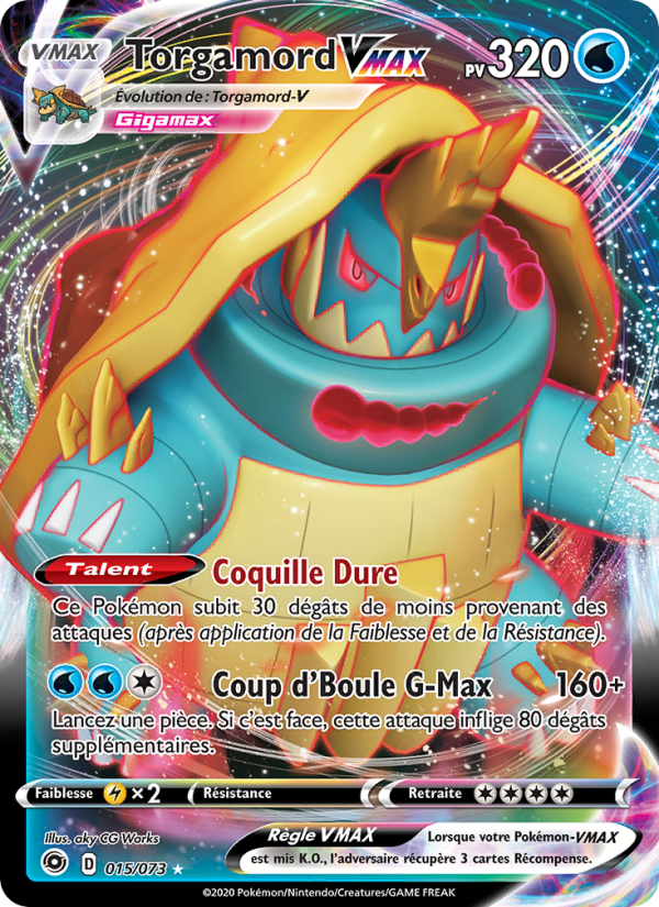 Torgamord VMAX 15 — La Voie du Maître (French Pokémon TCG card)
