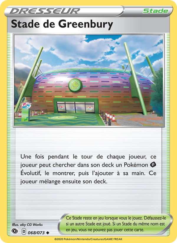 Stade de Greenbury 68 — La Voie du Maître (French Pokémon TCG card)